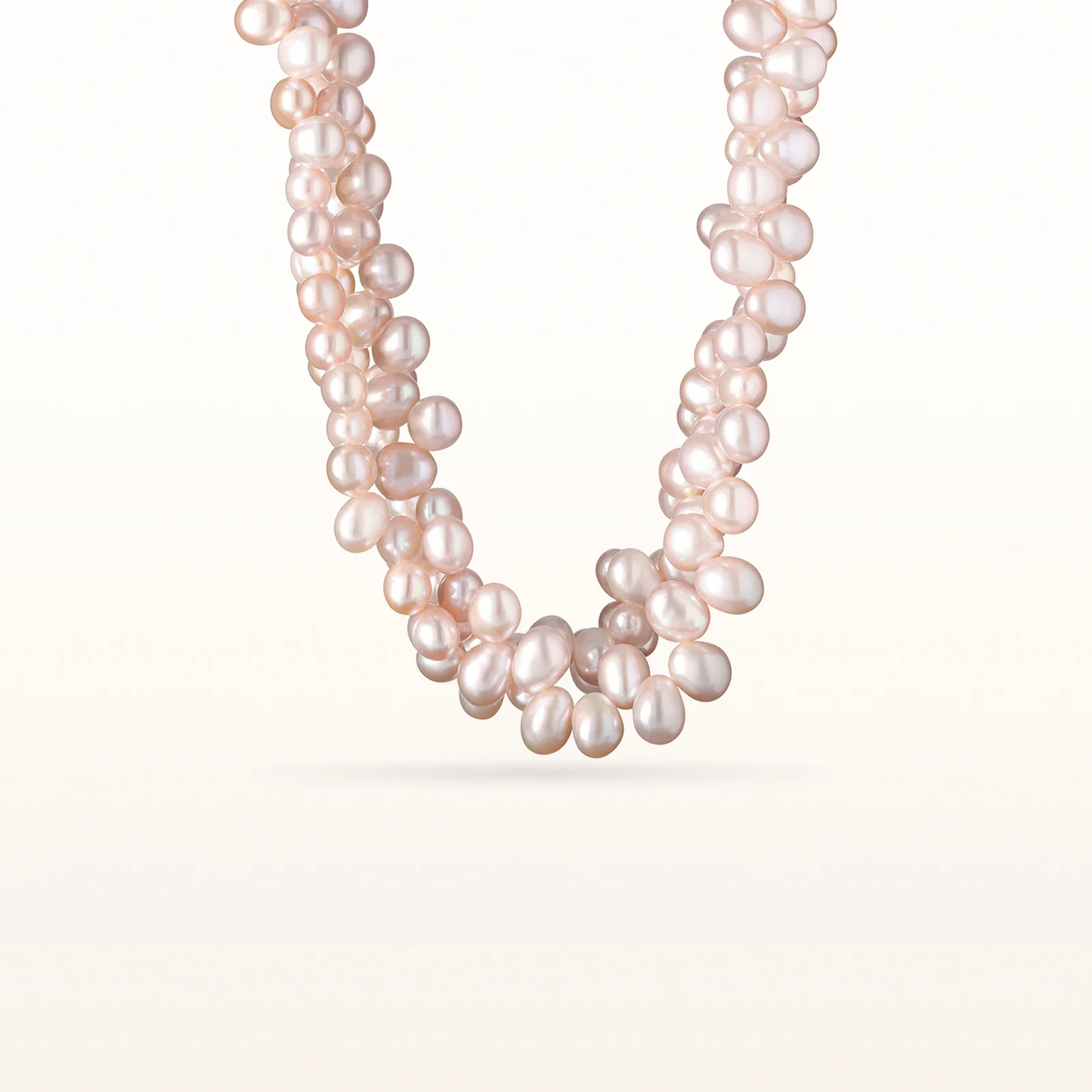 Pink Freshwater Cultured Pearl Multi-Strand Necklace - Image 2
