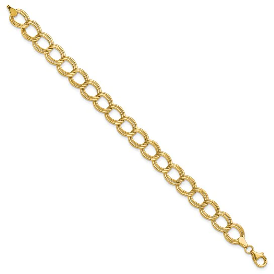 Polished Fancy Link Bracelet in 14kt Yellow Gold - Image 3