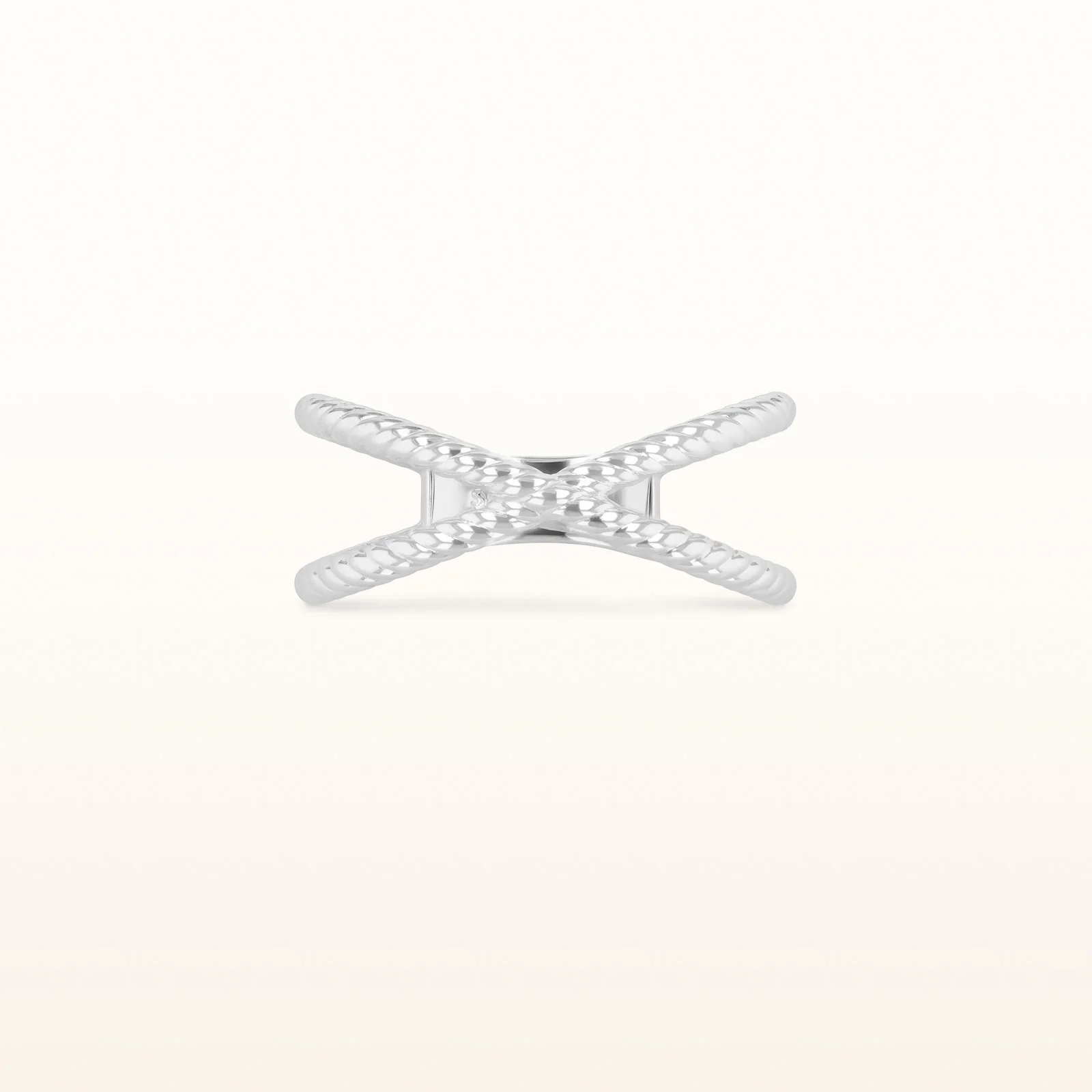 Rope Style Criss-Cross Ring in 925 Sterling Silver - Image 4