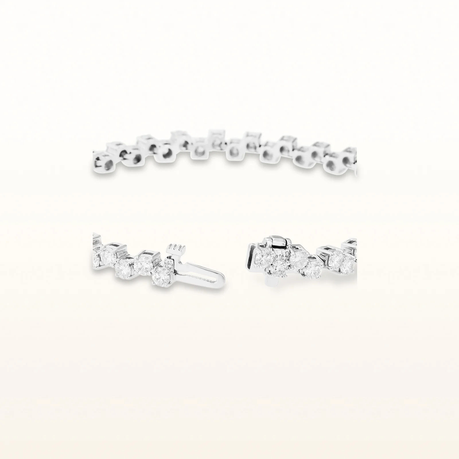 Round Diamond Zig-Zag Tennis Bracelet - Image 3