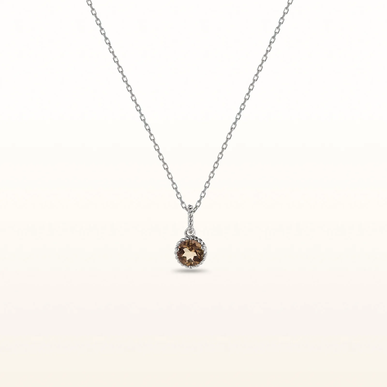 Round Gemstone Cable Style Pendant in 925 Sterling Silver - Image 18