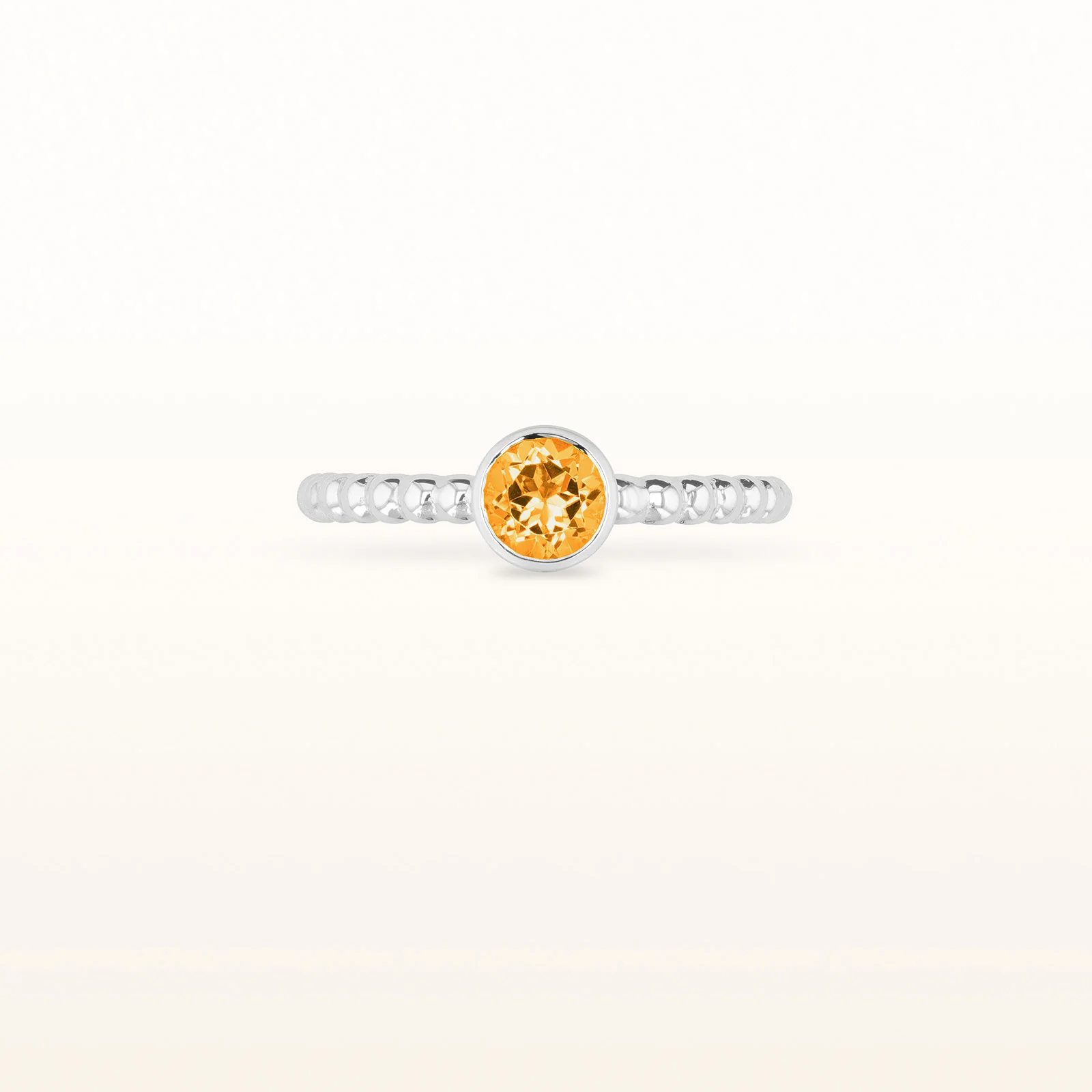 Round 5.0 mm Gemstone or Diamond Stackable Beaded Ring in 925 Sterling Silver - Image 8