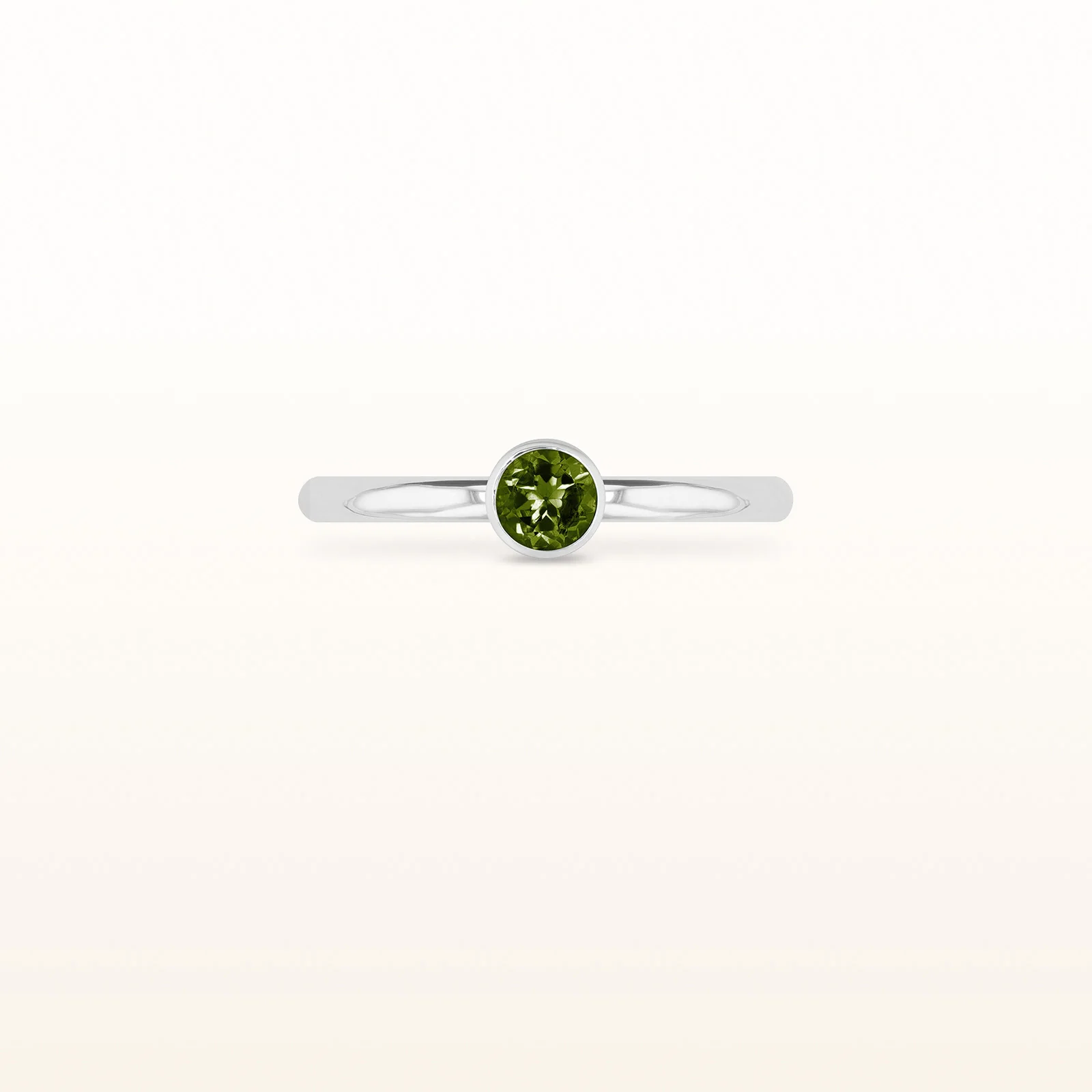 Round 4.0 mm Gemstone or Diamond Stackable High Polish Ring in 925 Sterling Silver - Image 13