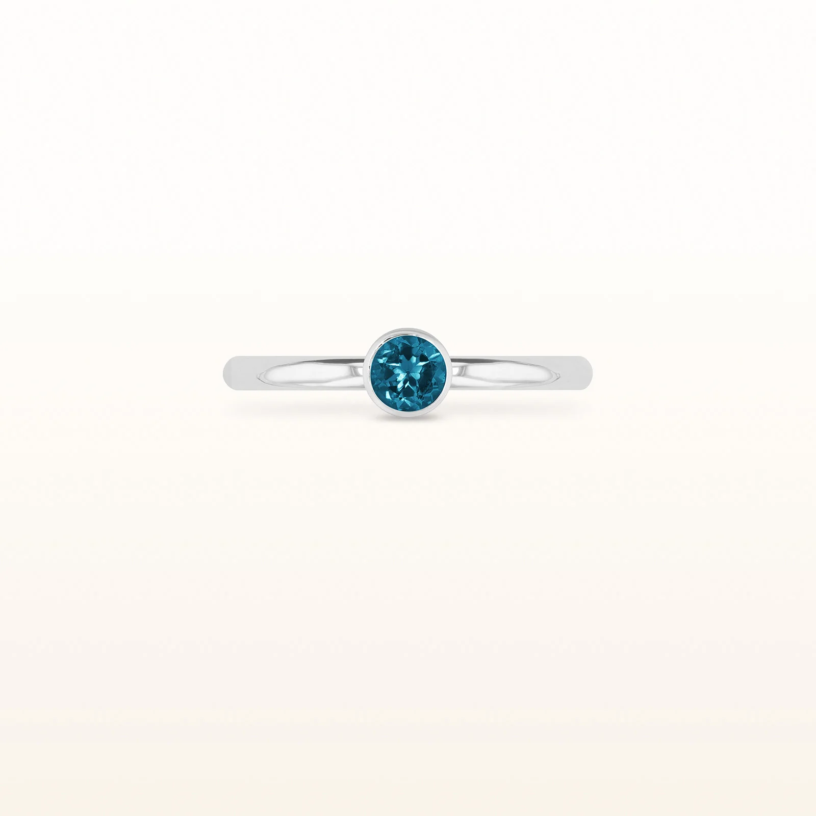 Round 4.0 mm Gemstone or Diamond Stackable High Polish Ring in 925 Sterling Silver - Image 15