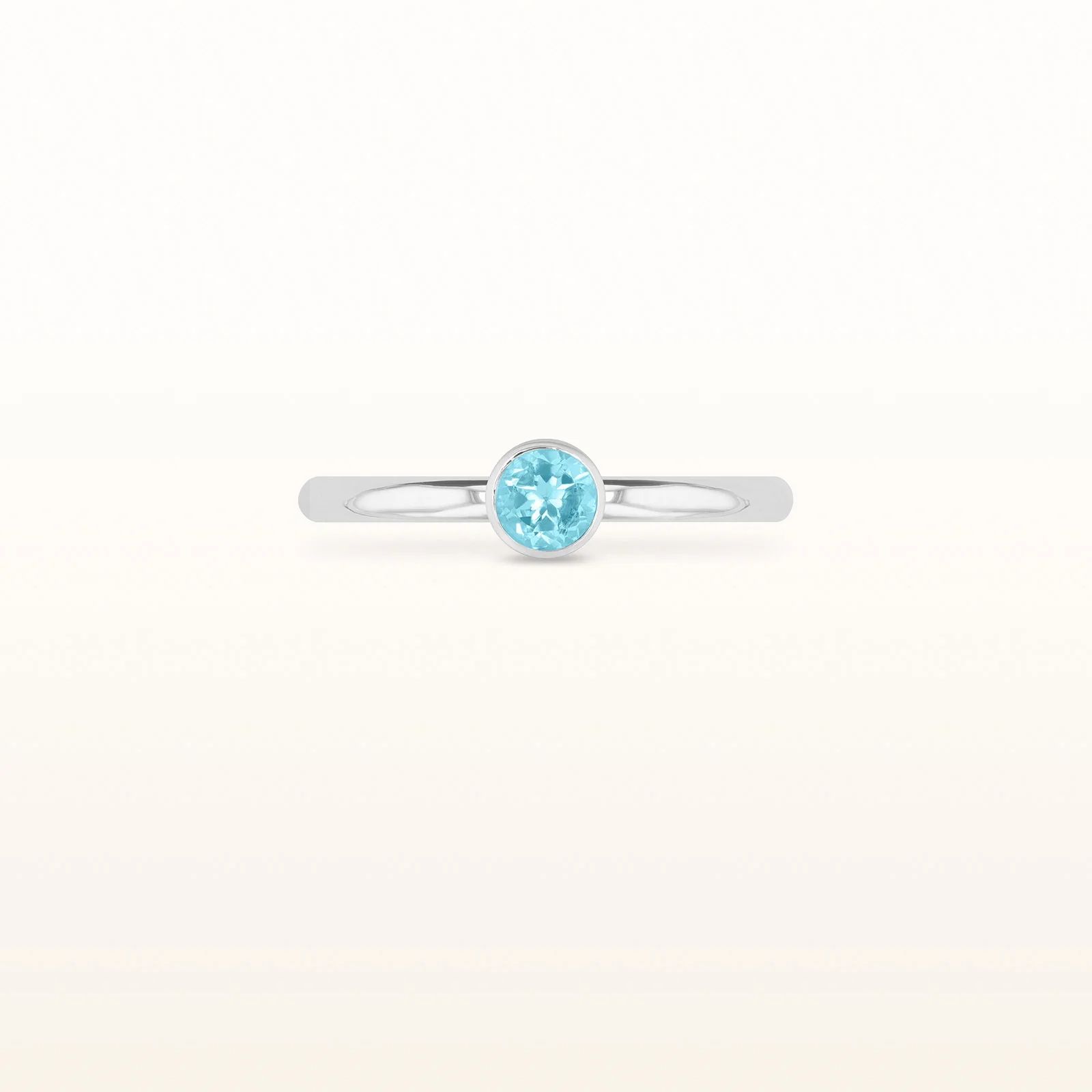 Round 4.0 mm Gemstone or Diamond Stackable High Polish Ring in 925 Sterling Silver - Image 8