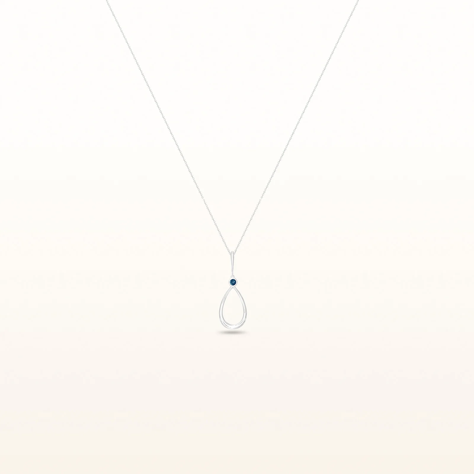 Round Gemstone Teardrop Pendant in 925 Sterling Silver - Image 10