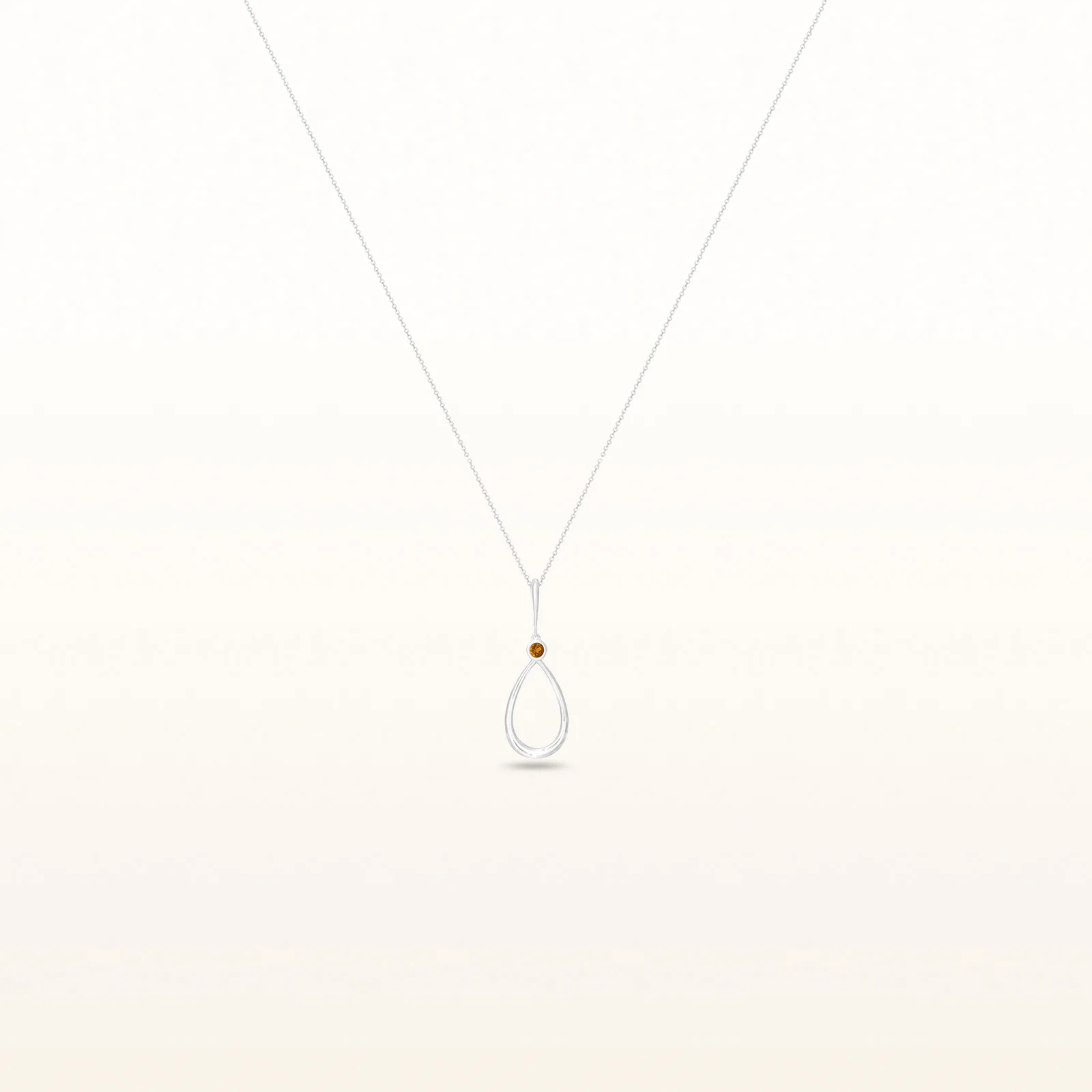 Round Gemstone Teardrop Pendant in 925 Sterling Silver - Image 6