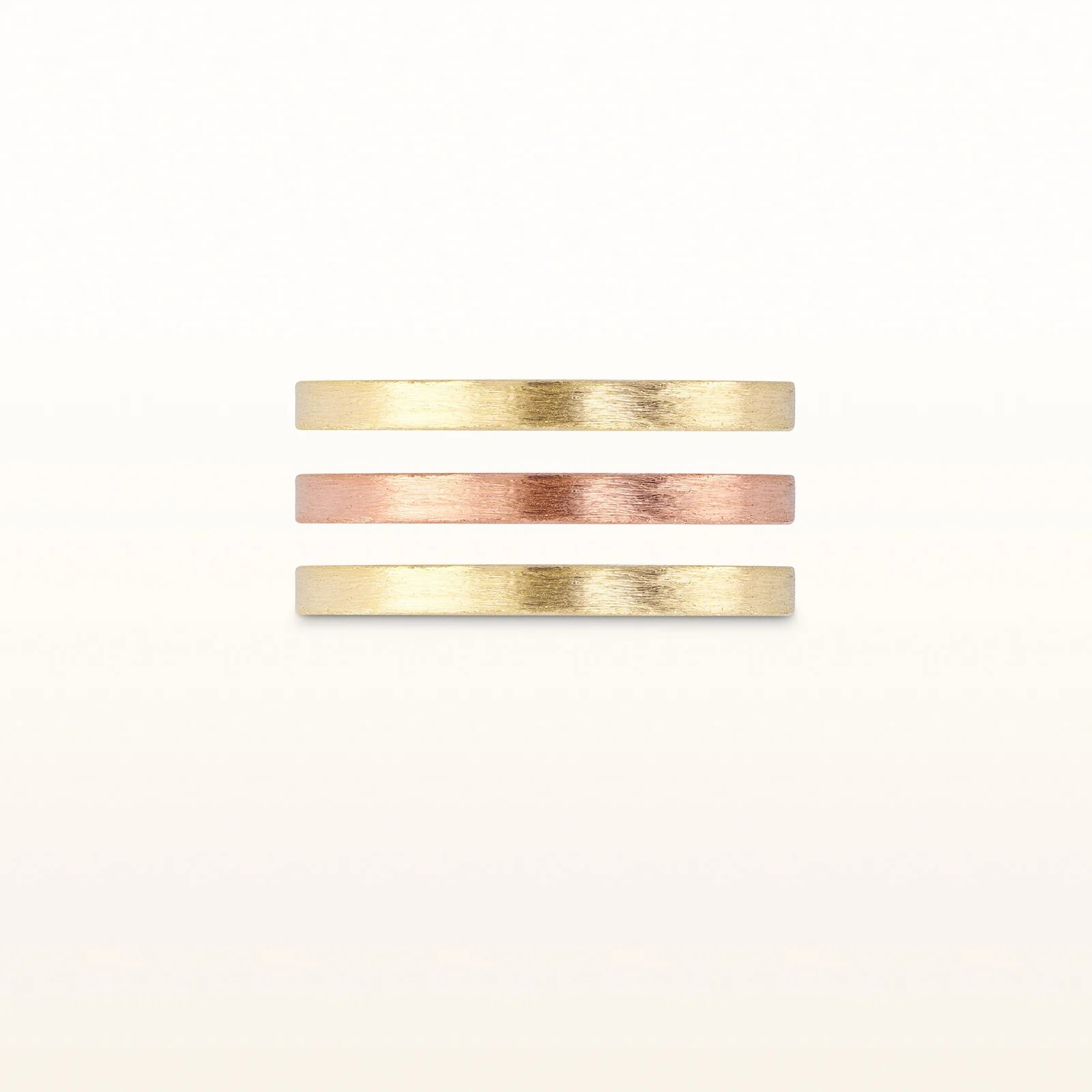 Set of Three 925 Sterling Silver Wire Brushed Rings - Image 7