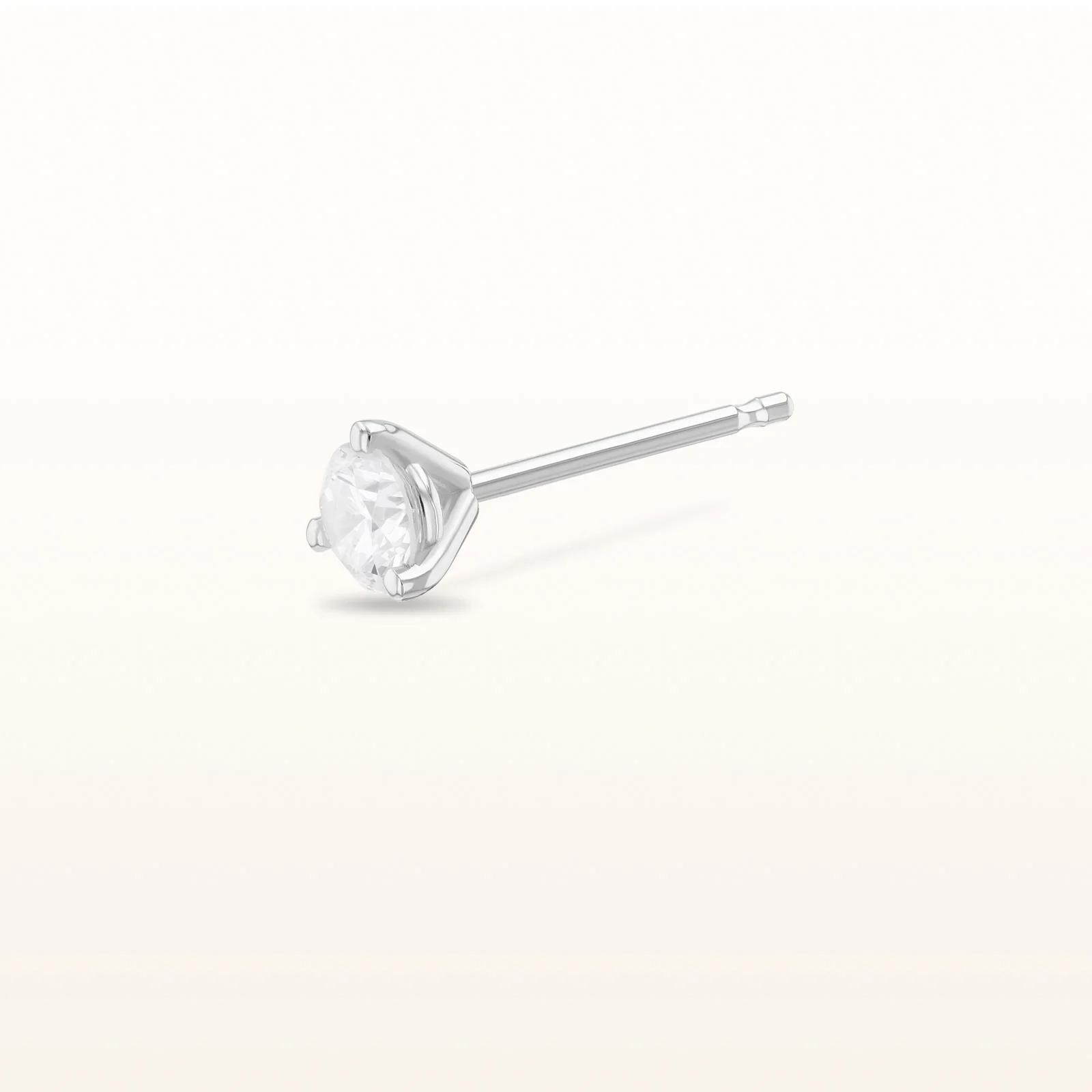 Single Martini Style Diamond Stud Earring, G-H-I/SI1-SI2 under 0.25 ctw - Image 2