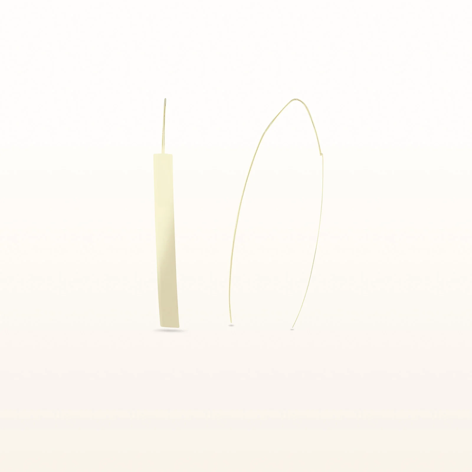Sterling Silver Vertical Bar Hook Earrings - Image 7