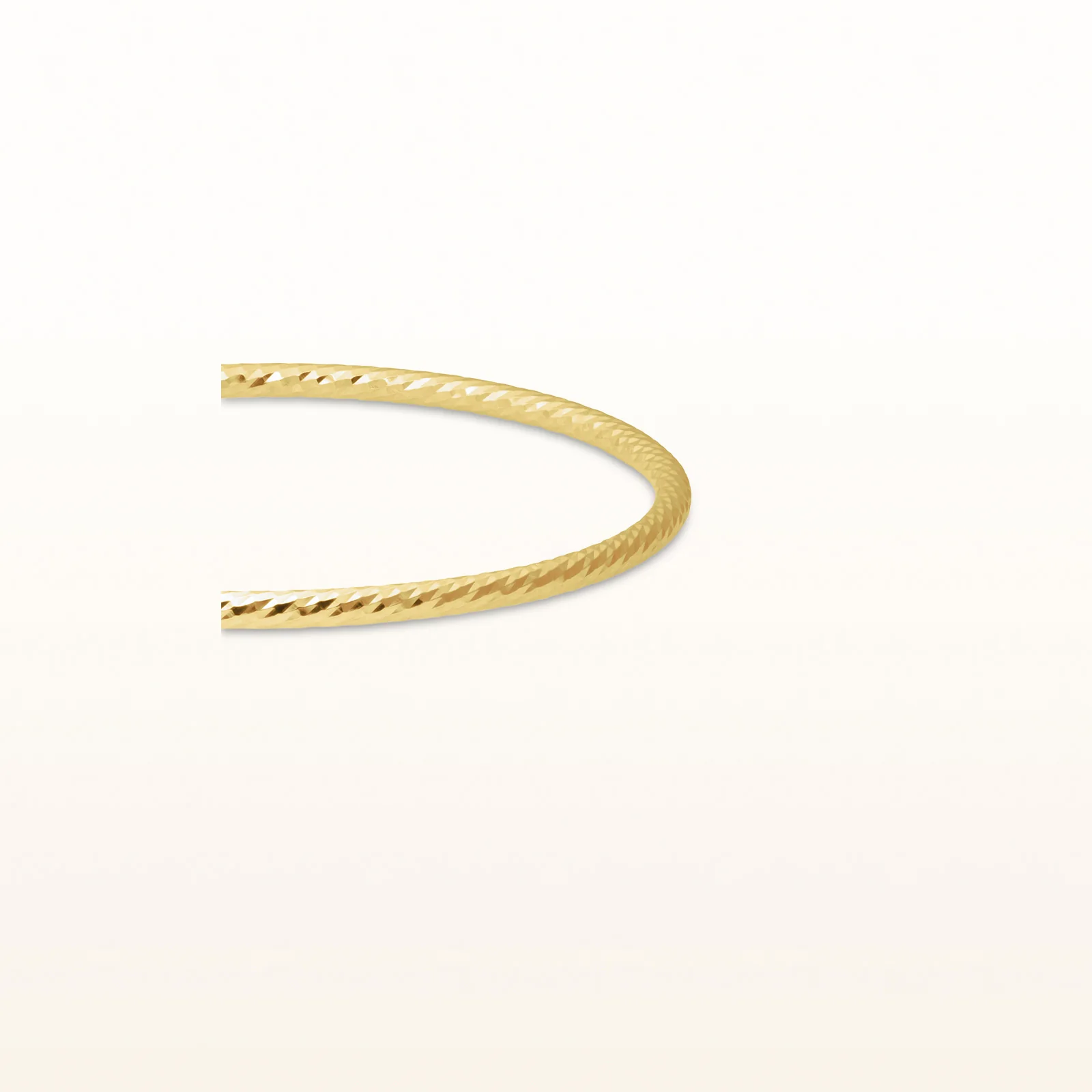 Yellow Gold Plated 925 Sterling Silver Diamond Cut Bangle Bracelet - Image 2