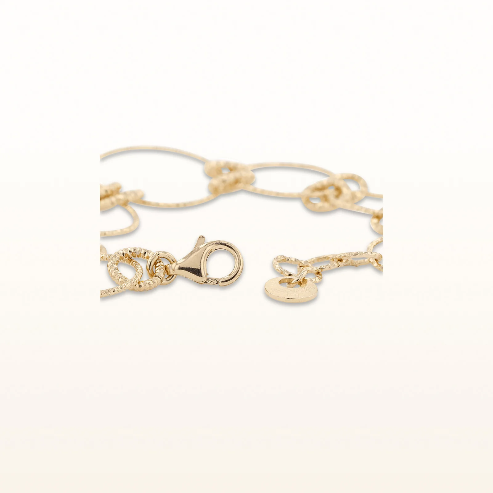 Yellow Gold Plated 925 Sterling Silver Graduated Circle Bracelet - Image 2