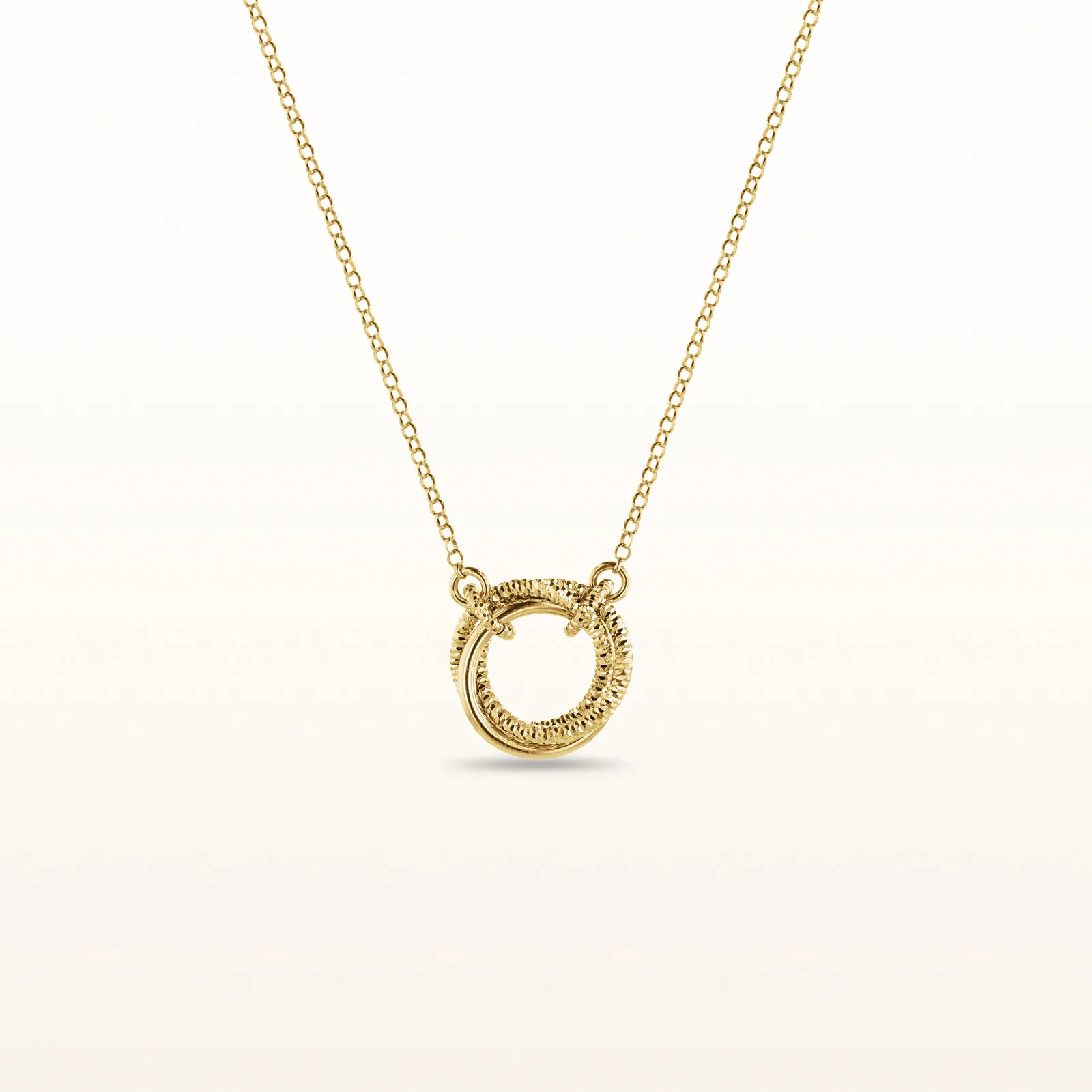 Yellow Gold Plated 925 Sterling Silver Infinity Pendant